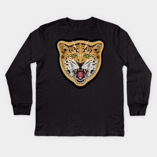 illustrated Jaguar PRIDE series Jaguar with trim Kids Long Sleeve T-Shirt